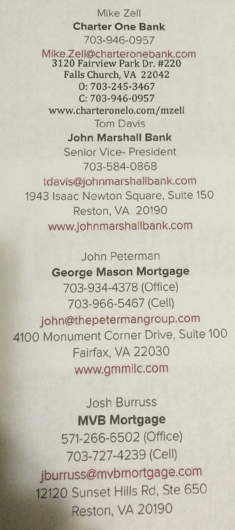 All Lenders Information